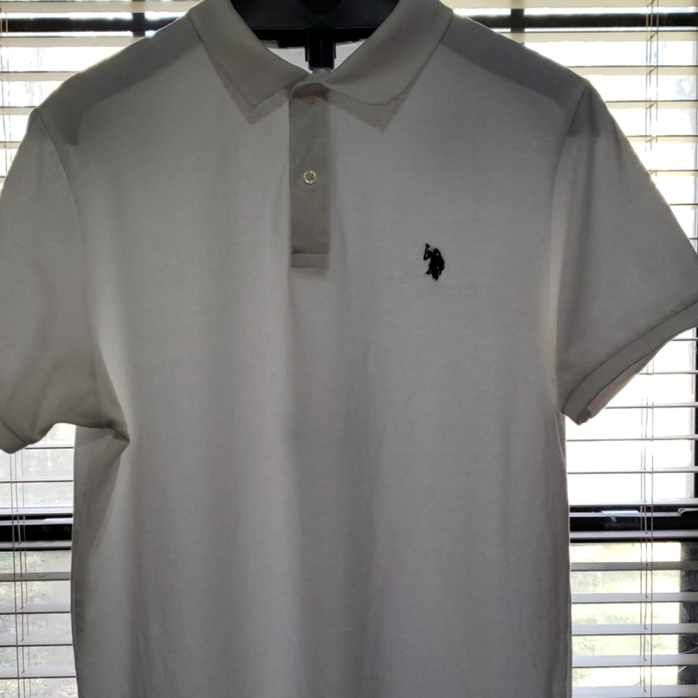 U.S. polo Assn white mens shirt